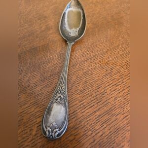 Elegant Antique Silver Plated Serving Spoon